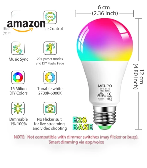 Smart Light Bulbs — LED, MELPO