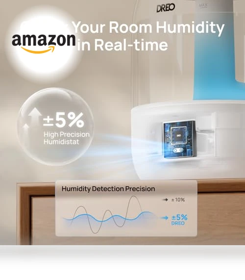 Top Fill Humidifier for Bedroom — Air Moisturizers, Dreo