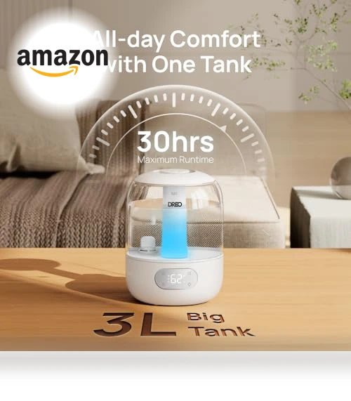 Top Fill Humidifier for Bedroom — Air Moisturizers, Dreo
