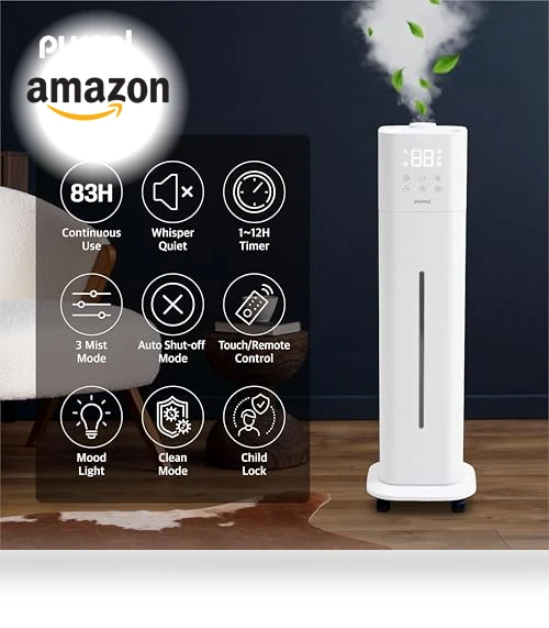 Tower Humidifier with Mood Light — Air Moisturizers, Pureal