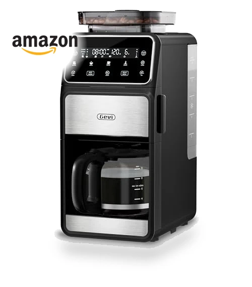 10 Cup Drip Coffee Maker with Built-in Grinder — Beverage Warmers, Gevi