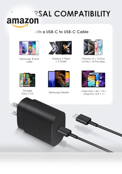25W USB C Fast Charger with Cable — Wall Chargers, AISNI