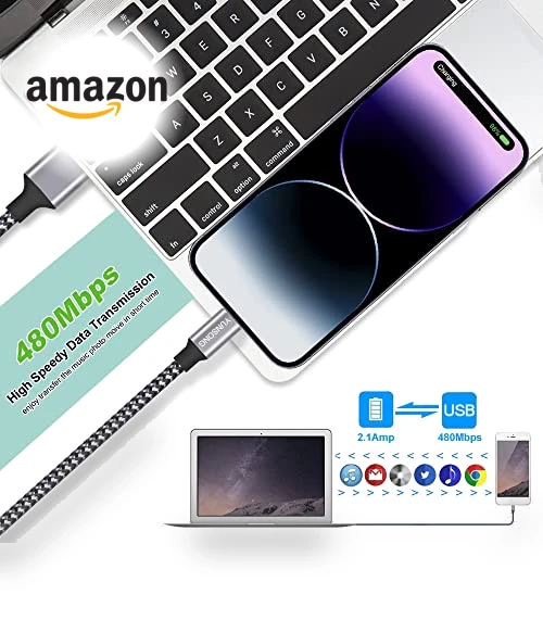 3Pack 6FT Nylon Braided Lightning Cable — Lightning, YUNSONG