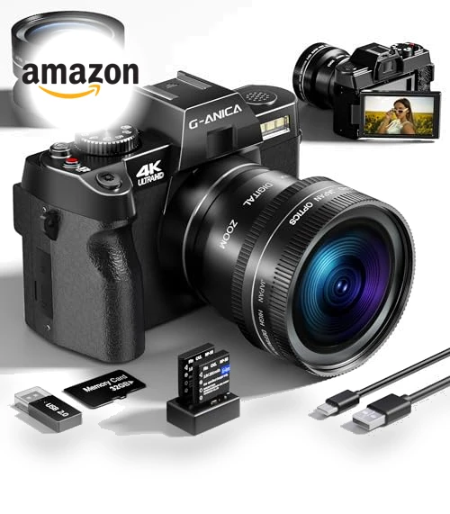 48MP Digital Camera with WiFi & App Control — Compact Digital Cameras, G-Anica