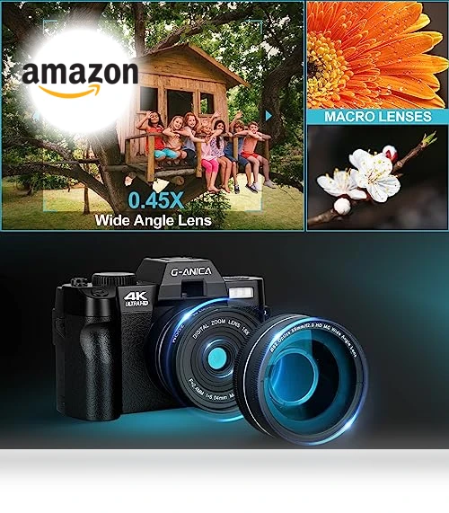 48MP Digital Camera with WiFi & App Control — Compact Digital Cameras, G-Anica