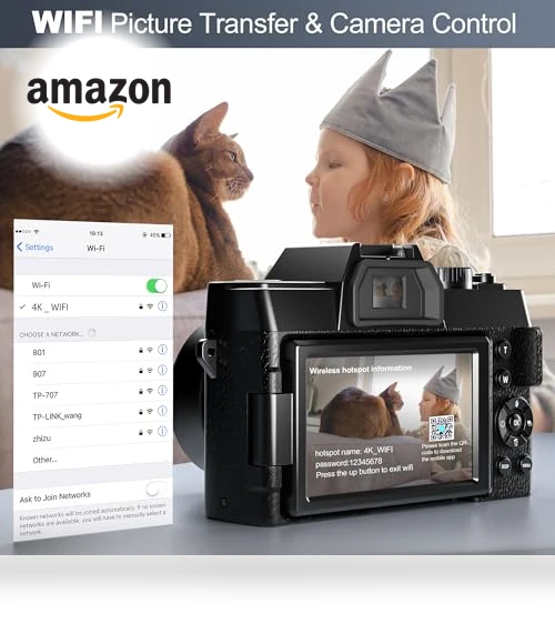 48MP Digital Camera with WiFi & App Control — Compact Digital Cameras, G-Anica