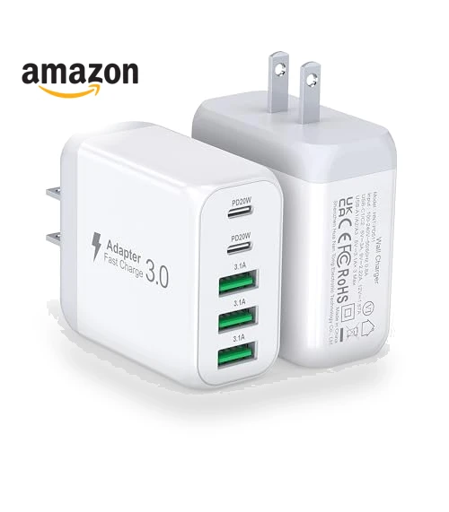 50W 5-Port USB C Wall Charger Block — Wall Chargers, CSODINCE