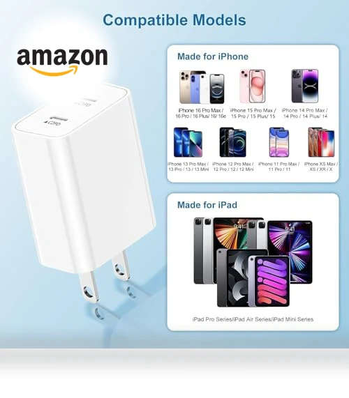 Dual-Port USB-C Fast Charger Block — Chargers, Shenzhen Liuri Technology Co.,Ltd.