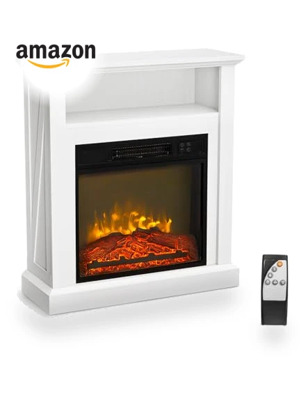 Electric Fireplace with Mantel — Electric Heating Solutions, ROVSUN