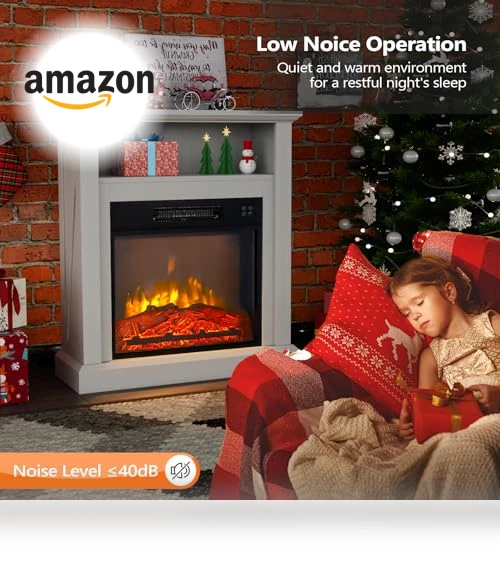 Electric Fireplace with Mantel — Electric Heating Solutions, ROVSUN