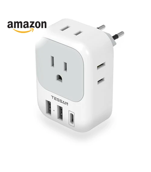 European Travel Plug Adapter USB C — Chargers, TESSAN