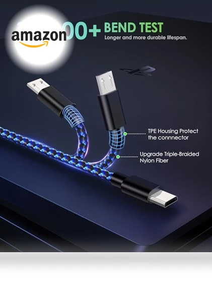 Extra Long Micro USB Charging Cable — Charging Solutions, 6amLifestyle