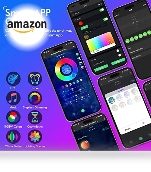 Galaxy Projector for Bedroom — Sound Machines, Rossetta