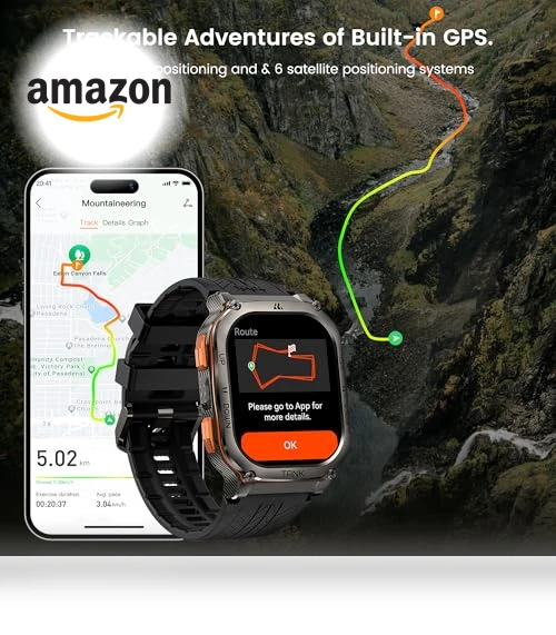 Military Smart Watch with GPS — Smartwatches, AMAZTIM