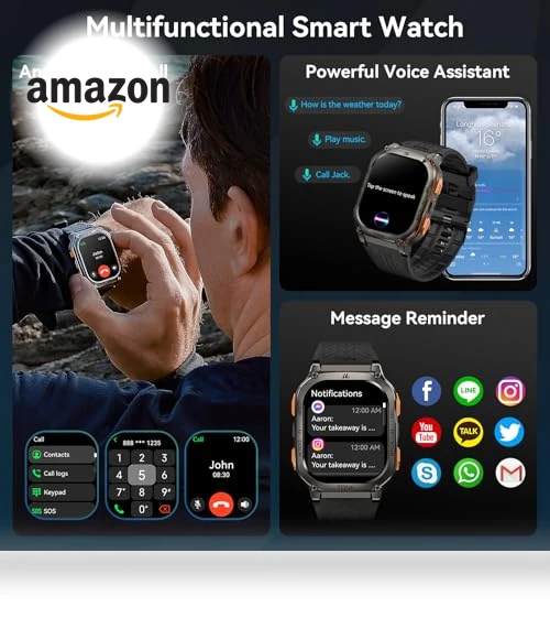 Military Smart Watch with GPS — Smartwatches, AMAZTIM