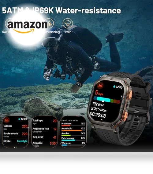 Military Smart Watch with GPS — Smartwatches, AMAZTIM