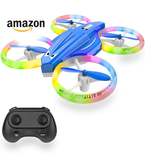 Mini Drone with LED Light for Kids and Beginners — Interactive Figures & Robots, Lisoco
