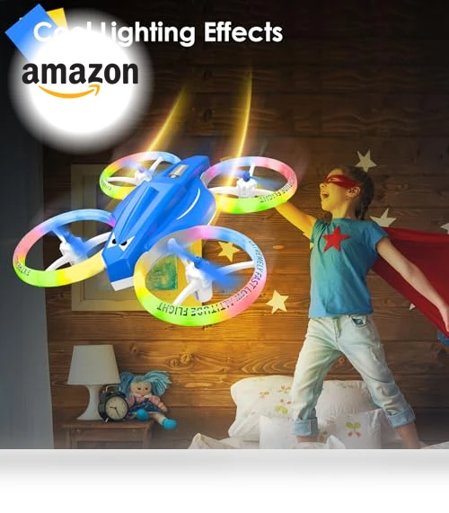Mini Drone with LED Light for Kids and Beginners — Interactive Figures & Robots, Lisoco