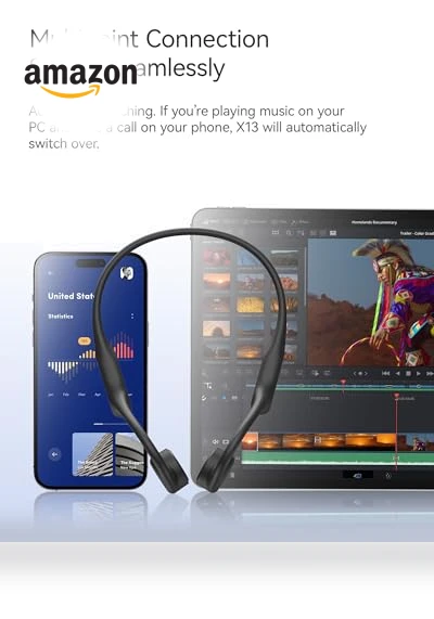 Open Ear Sport Headphones — In-Ear Headphones, DEMICEA