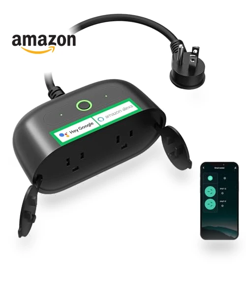 Outdoor Smart Plug with 2 Sockets — Garden Illumination, GHome Smart