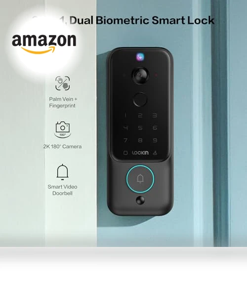 Palm Vein Video Smart Lock — Biometric Security, Lockin