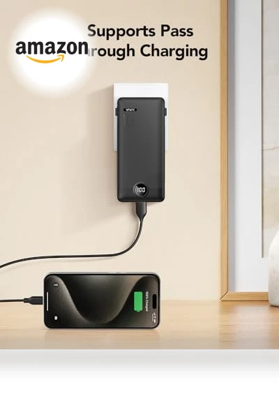 Portable Charger with Built-in Cables and AC Wall Plug — Charging Solutions, VRURC