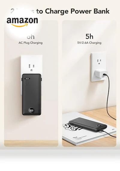 Portable Charger with Built-in Cables and AC Wall Plug — Charging Solutions, VRURC