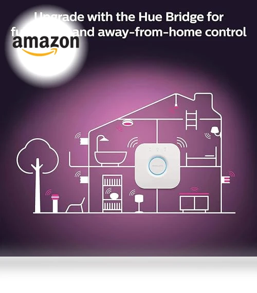 Smart 85W BR30 LED Bulb - White and Color Ambiance Color-Changing Light - 4 Pack — LED, Philips Hue