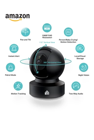 Smart Indoor Pan-Tilt Home Security Camera — Baby Monitors, TP-Link