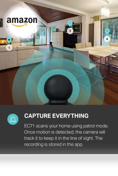 Smart Indoor Pan-Tilt Home Security Camera — Baby Monitors, TP-Link