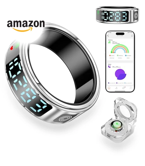 Smart Ring Health with LED Display Screen — Smart Rings, SSPATIOS