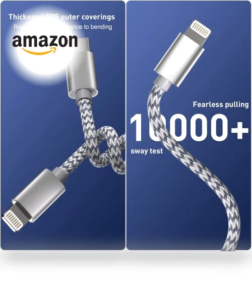 USB C to Lightning Cable 3Pack 6 FT — Lightning, MenoSupp