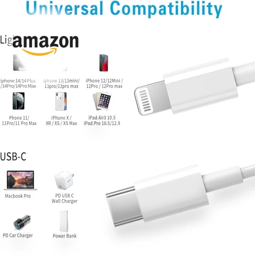 USB C to Lightning Cable — Lightning, RCTech