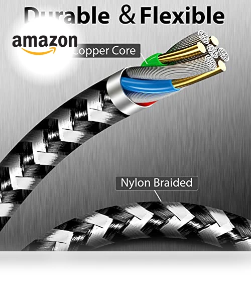 USB Lightning Cable 3 Pack 6FT — Lightning, Longlidie