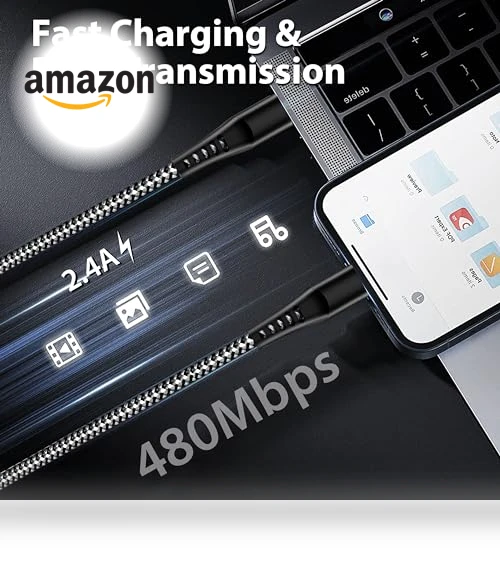 USB Lightning Cable 3 Pack 6FT — Lightning, Longlidie