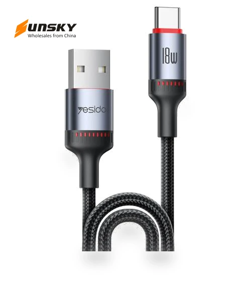 18W 3A USB to USB-C / Type-C Charging Data Cable — Cables, Yesido