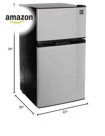 3.2 Cu Ft 2 Door Fridge and Freezer — Mini Fridges, RCA