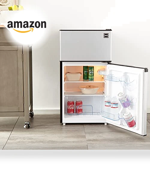 3.2 Cu Ft 2 Door Fridge and Freezer — Mini Fridges, RCA