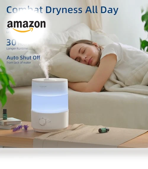 3L Top Fill Cool Mist Humidifier — Air Moisturizers, ASAKUKI