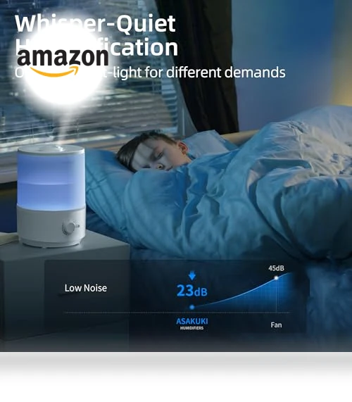 3L Top Fill Cool Mist Humidifier — Air Moisturizers, ASAKUKI