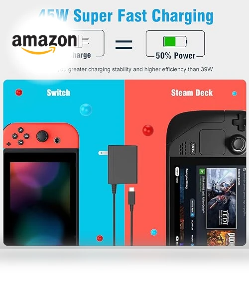45W Fast Charger for Nintendo Switch and Steam Deck — Charging Solutions, MARSDOCK