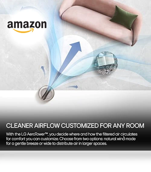 AeroTower Air Purifier Fan — Electrostatic Air Purifiers, LG