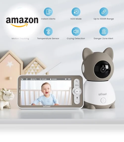 Baby Monitor with 2K Camera and Audio — Baby Monitors, iegeek