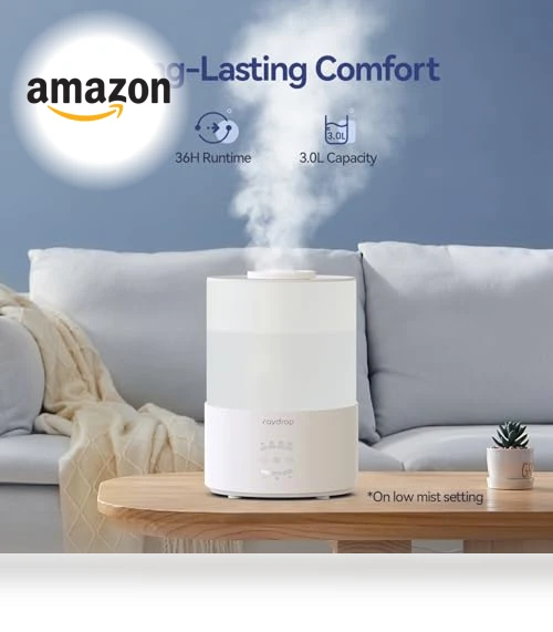 Cool Mist Humidifier with Essential Oil Diffuser — Air Moisturizers, raydrop