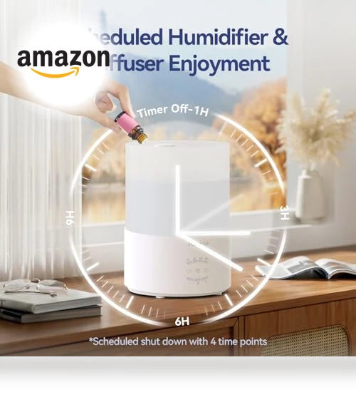 Cool Mist Humidifier with Essential Oil Diffuser — Air Moisturizers, raydrop