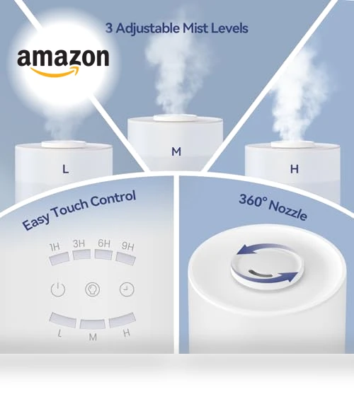Cool Mist Humidifier with Essential Oil Diffuser — Air Moisturizers, raydrop