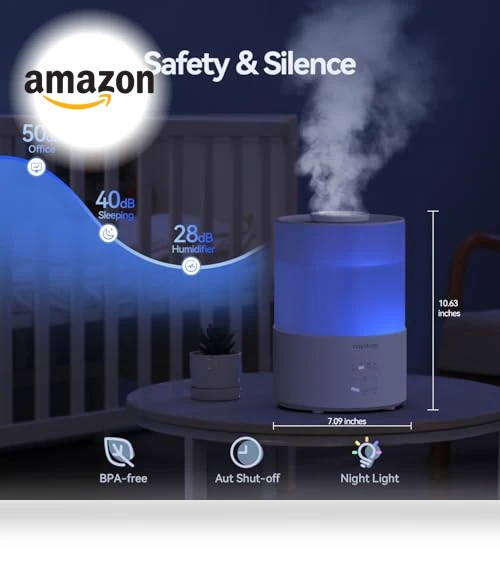 Cool Mist Humidifier with Essential Oil Diffuser — Air Moisturizers, raydrop