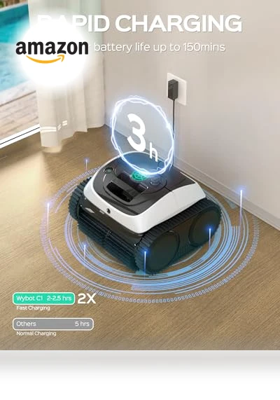 Cordless Robotic Pool Cleaner — Automated Pool Maintenance, WYBOT