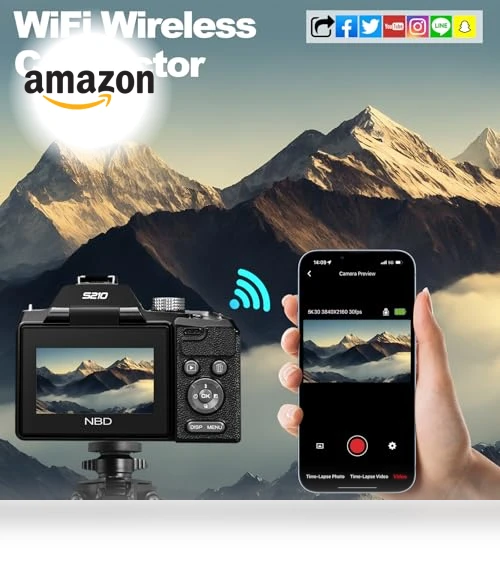Digital Camera with WiFi & App Control — Compact Digital Cameras, G-Anica