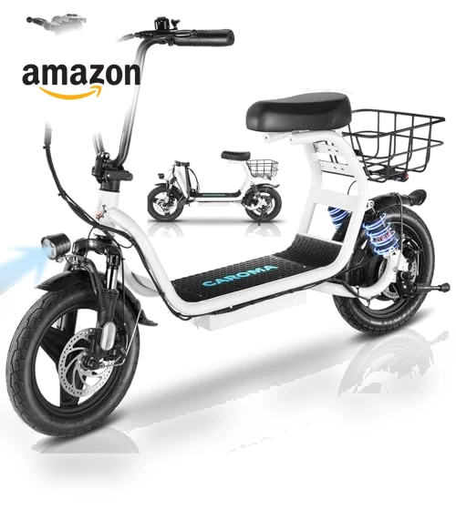 Foldable Electric Scooter with Seat — Electric Self-Balancing Scooters, Caroma